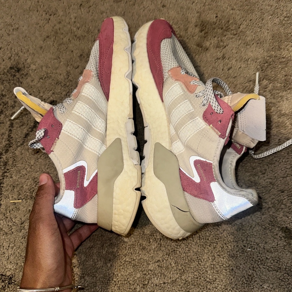 Adidas Women's Sneakers - Pink and Cream - Picture 5 of 9